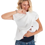 Handy Crossover Short Sleeve Cotton Maternity/Nursing Top