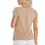 Handy Crossover Short Sleeve Cotton Maternity/Nursing Top
