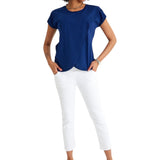 Handy Crossover Short Sleeve Cotton Maternity/Nursing Top