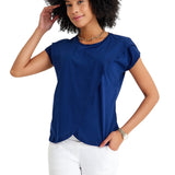 Handy Crossover Short Sleeve Cotton Maternity/Nursing Top