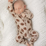 Football | Bamboo Zipper Pajamas