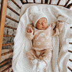 Luna + Luca Floral Jacquard Jumpsuit Milk & Baby