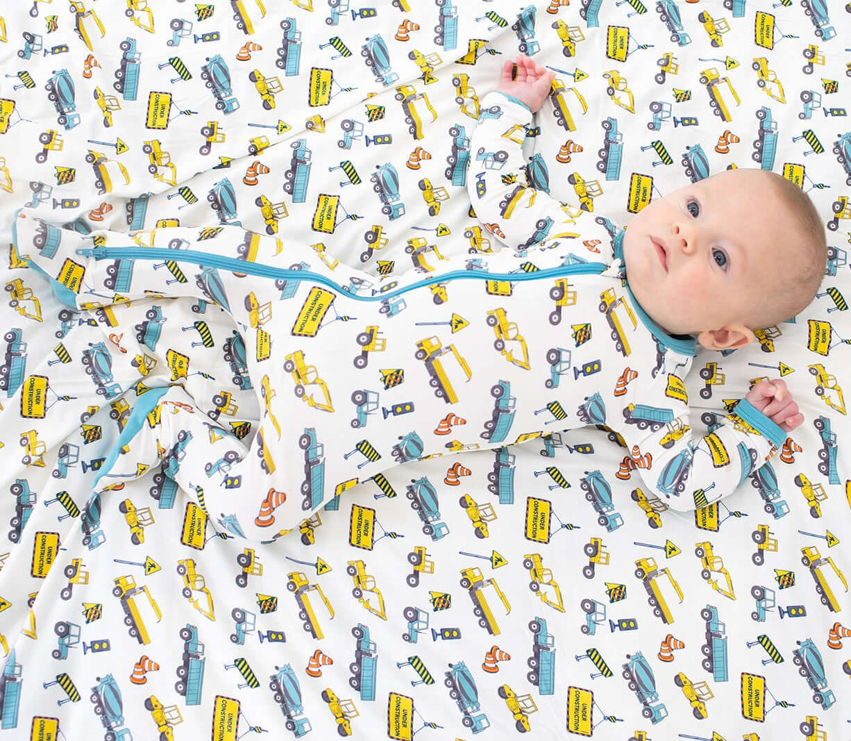 Busy Builders Footie | Milk & Baby