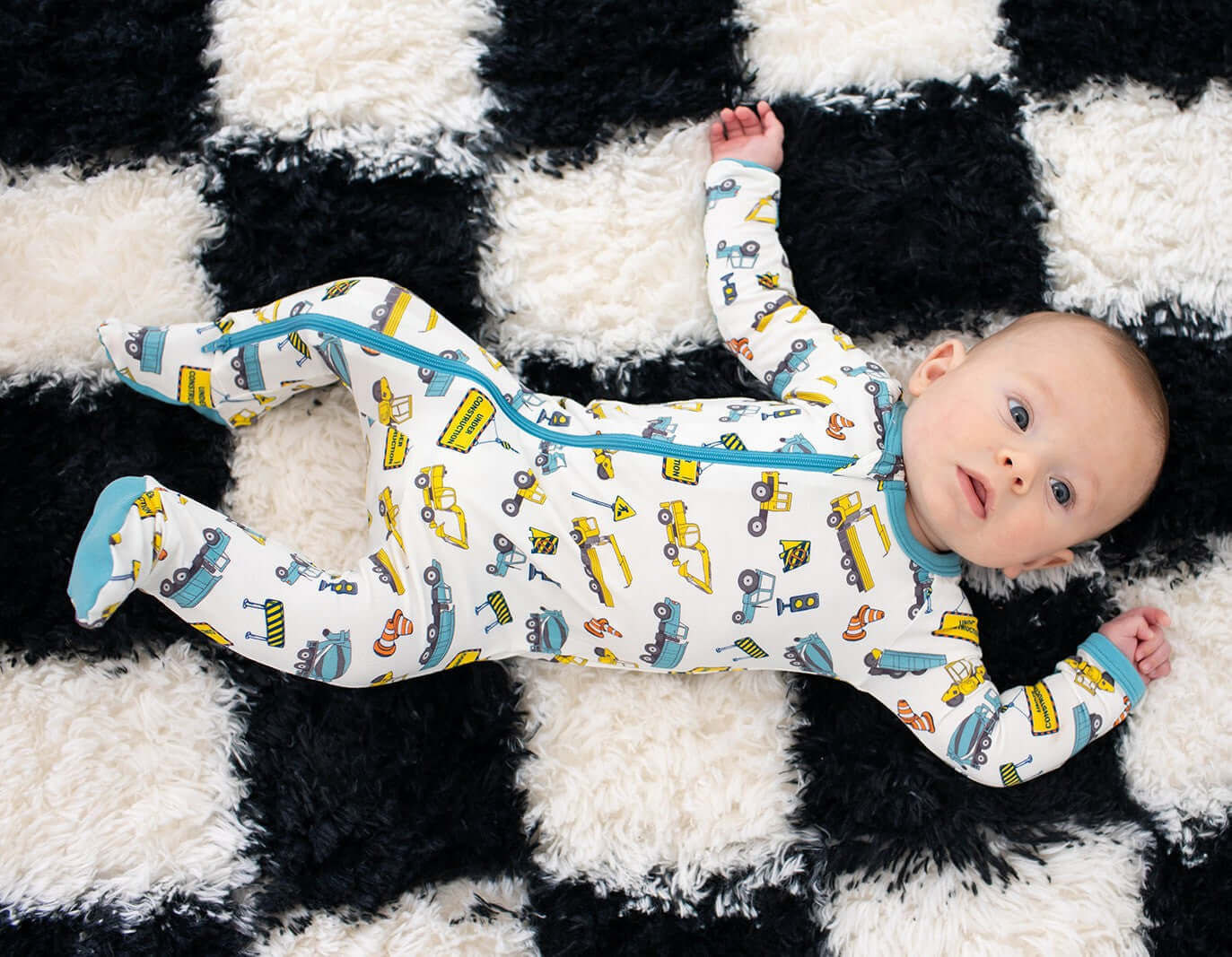 Busy Builders Footie | Milk & Baby