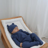 Luna + Luca Bear Waffle Set | Stormy Blue