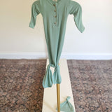 Emerson Knotted Baby Gown & Hat Set | Mint | Milk & Baby
