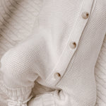 Luna + Luca Classic Purl Knit Jumpsuit - White | Milk & Baby