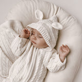 Luna + Luca Baby Bear Jumpsuit | White Milk & Baby