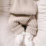 Chunky Rib Leggings | Beige | Milk & Baby