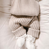 Chunky Rib Leggings | Beige | Milk & Baby
