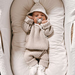 Chunky Rib Pullover | Beige | Milk & Baby
