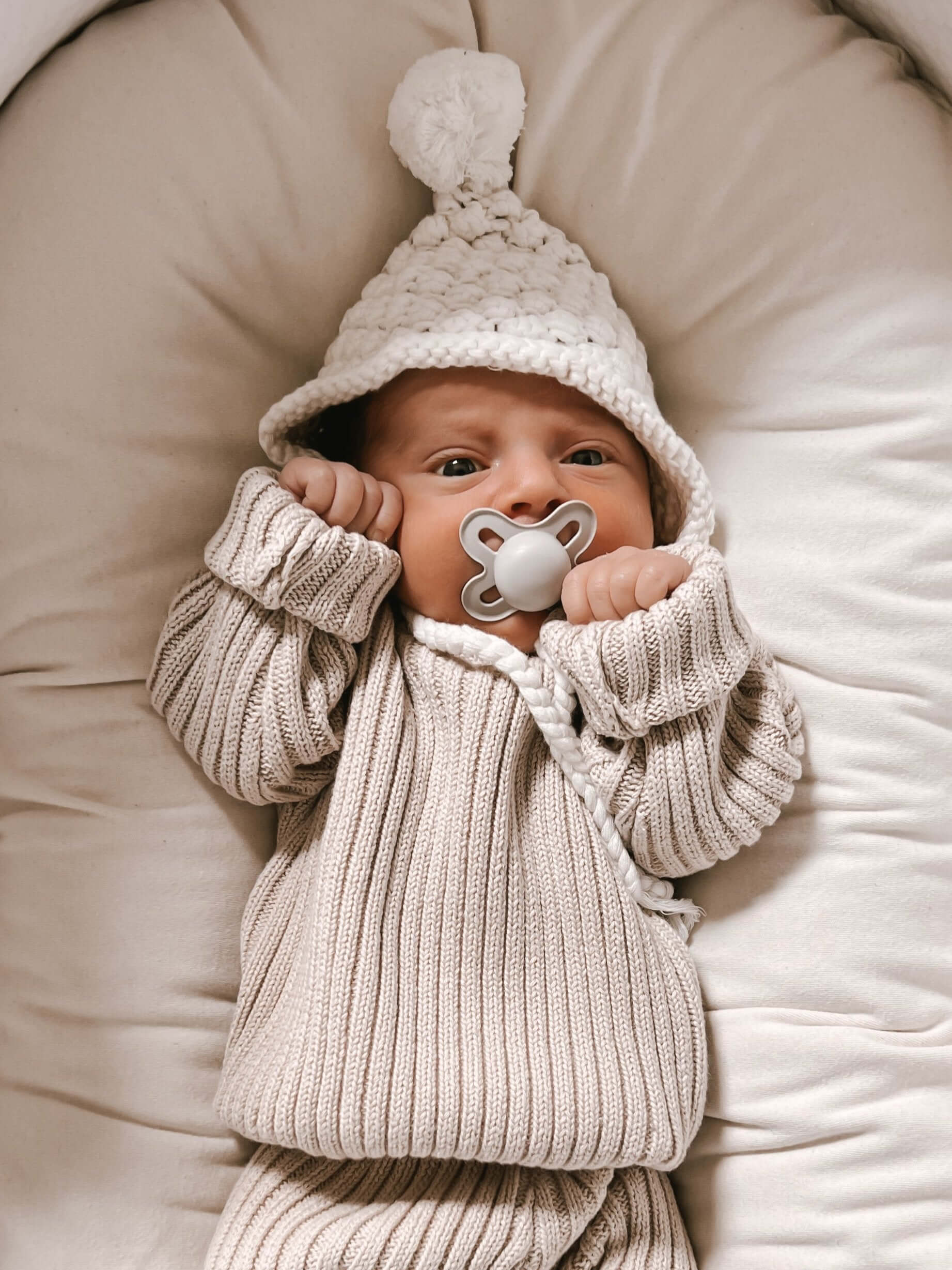 Chunky Rib Pullover | Beige | Milk & Baby