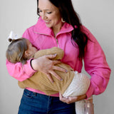 Oversized Three Zip Breastfeeding Sweatshirt Milk & Baby