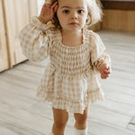 Gingham | Ruffle Romper | Milk & Baby
