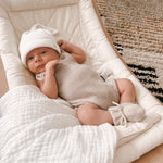 Luna + Luca Novelty Knit Romper - Heather Beige | Milk & Baby