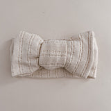Pointelle Bow Headband Cream lifestyle