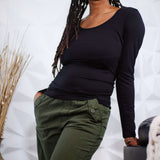 Little Breastfeeding Top | Black