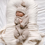 Luna + Luca Organic Booties - Heather Beige | Milk & Baby