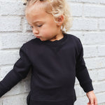 Black Terry Dream Pullover | Baby & Toddler Milk & Baby