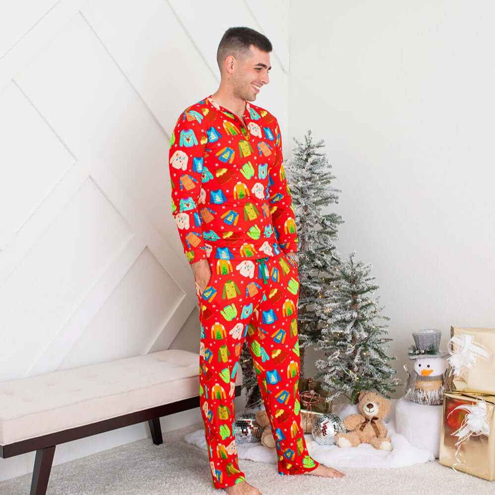 Ugly Sweater Party Men's Pajama | Milk & Baby