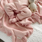 Powder Pink | Classic Ruffle Booties | Milk & Baby