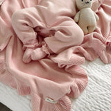 Powder Pink | Classic Ruffle Booties | Milk & Baby
