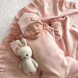 Powder Pink | Classic Bow Beanie | Milk & Baby