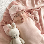 Powder Pink | Classic Bow Beanie | Milk & Baby
