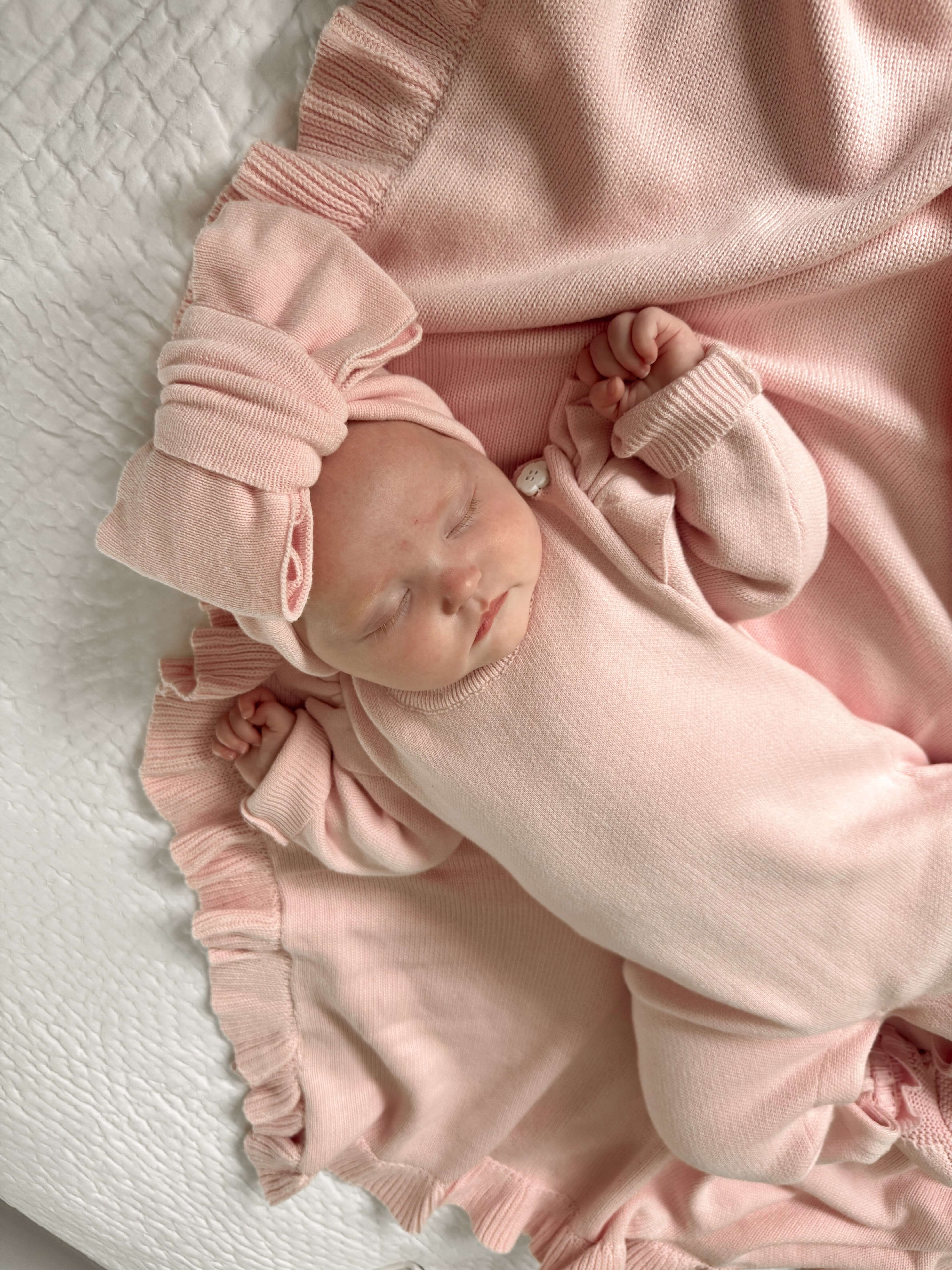 Powder Pink | Classic Bow Headband | Milk & Baby