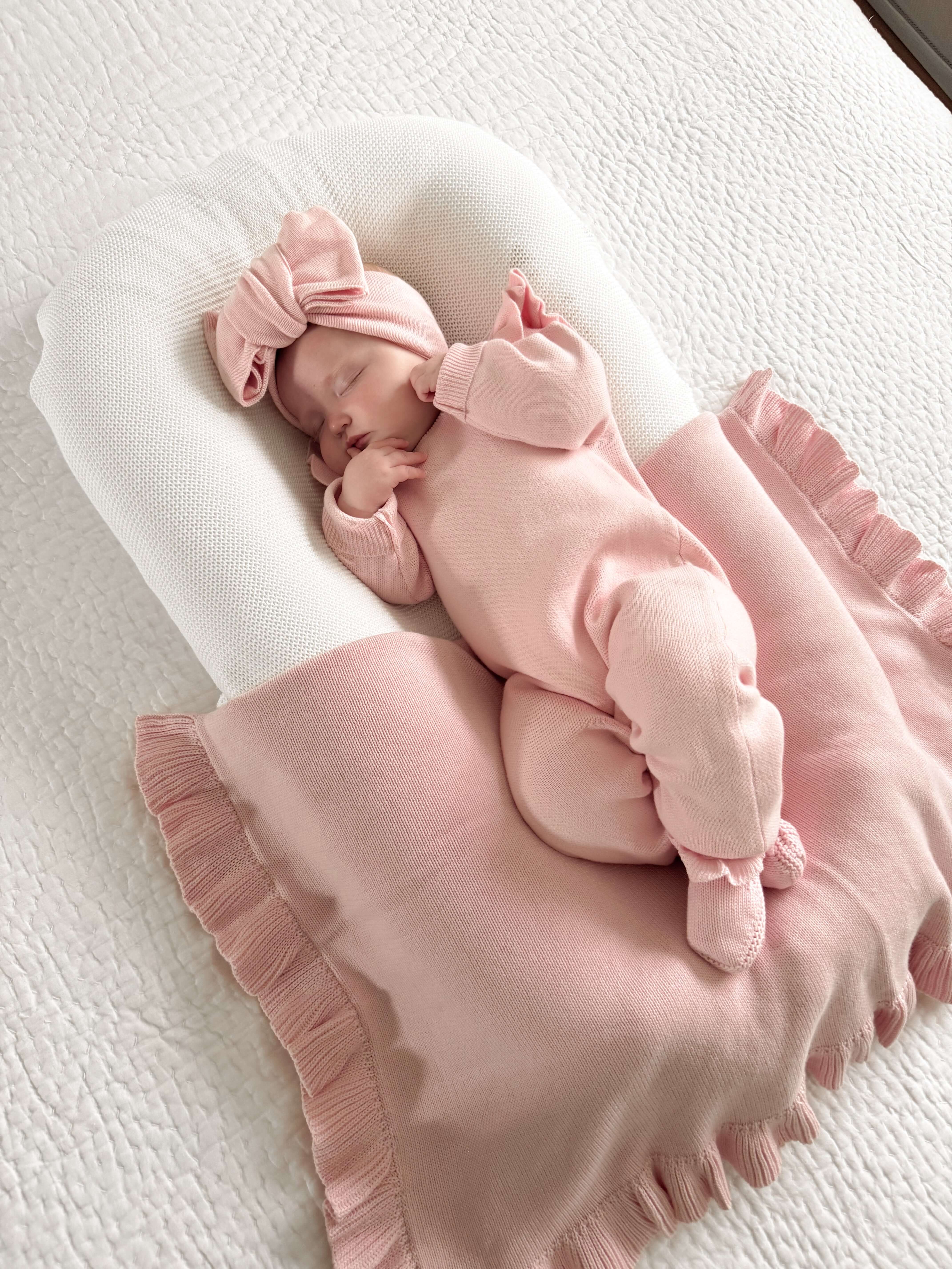 Powder Pink | Classic Bow Headband | Milk & Baby