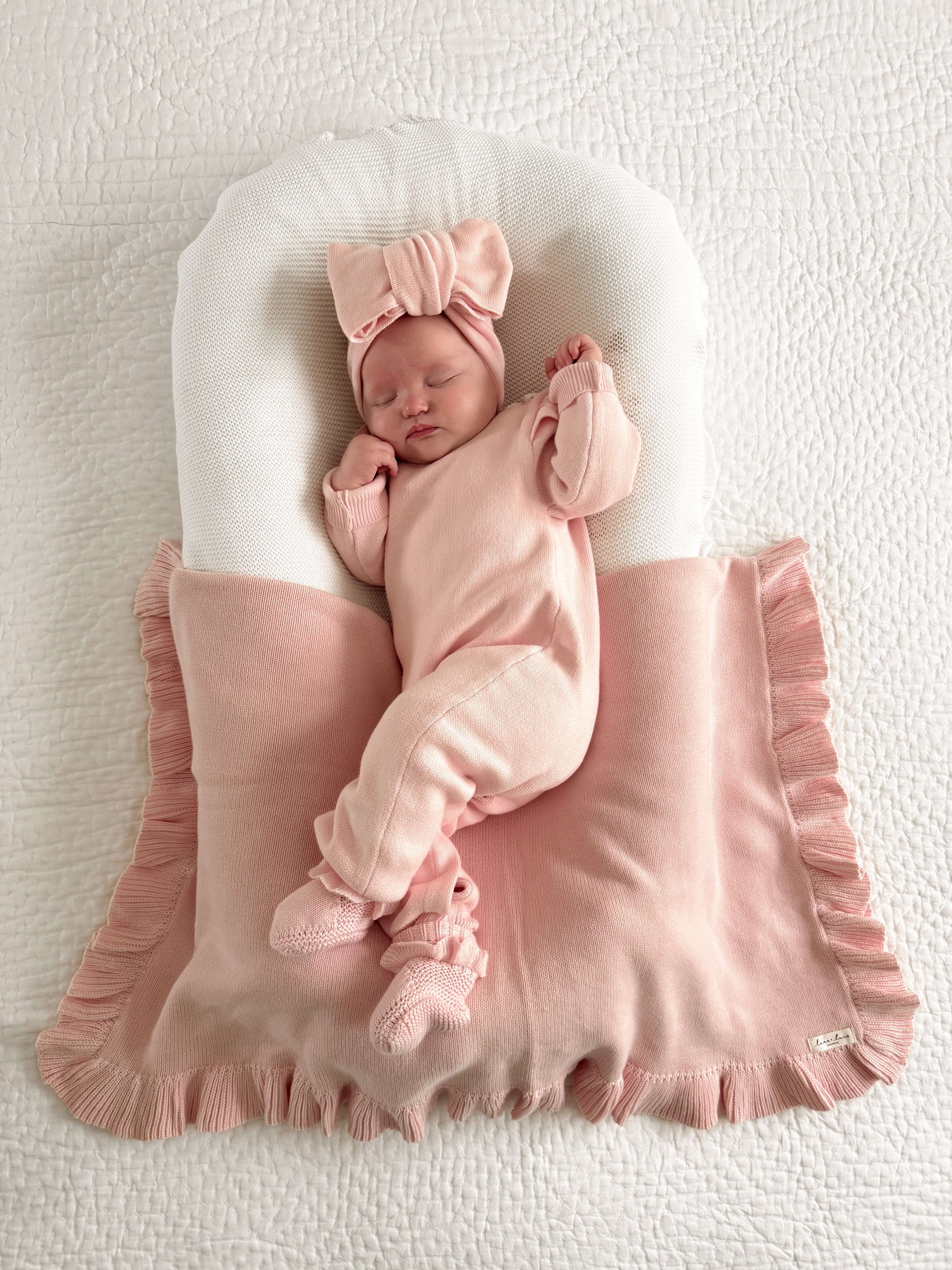 Powder Pink | Classic Bow Headband | Milk & Baby