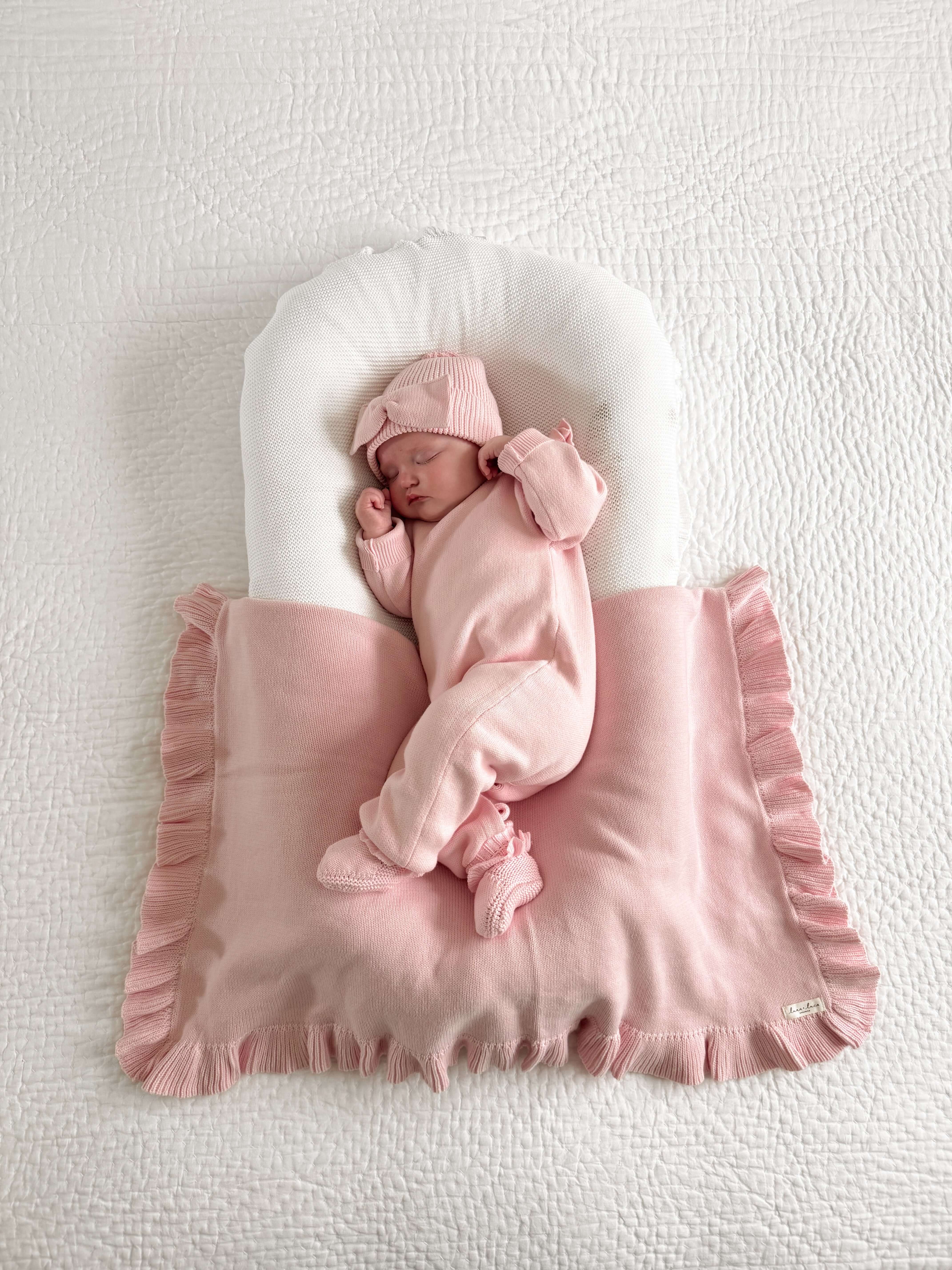 Powder Pink | Classic Ruffle Jumpsuit | Milk & Baby