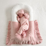 Classic Ruffle Jumpsuit Powder Pink lifestyle