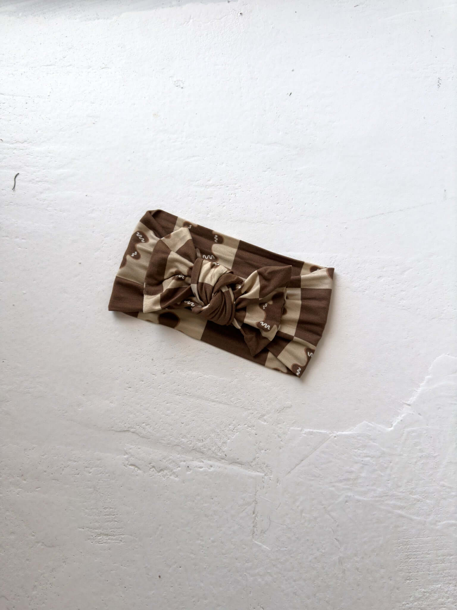 Bamboo Head Wrap | Gingerbread Checkerboard 2024 | Milk & Baby