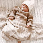 Pointelle Baby Blanket - Beige | Milk & Baby