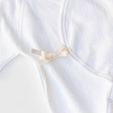 White Pointelle Baby Kimono Onesie | Milk & Baby
