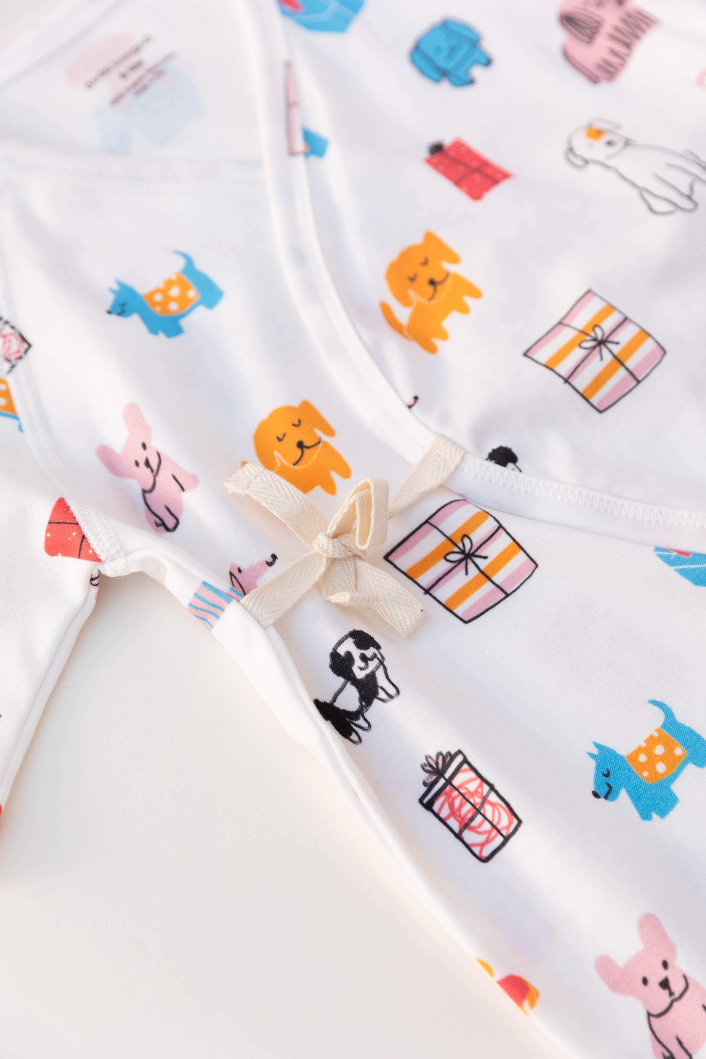 Puppy Party Baby Kimono Onesie | Milk & Baby