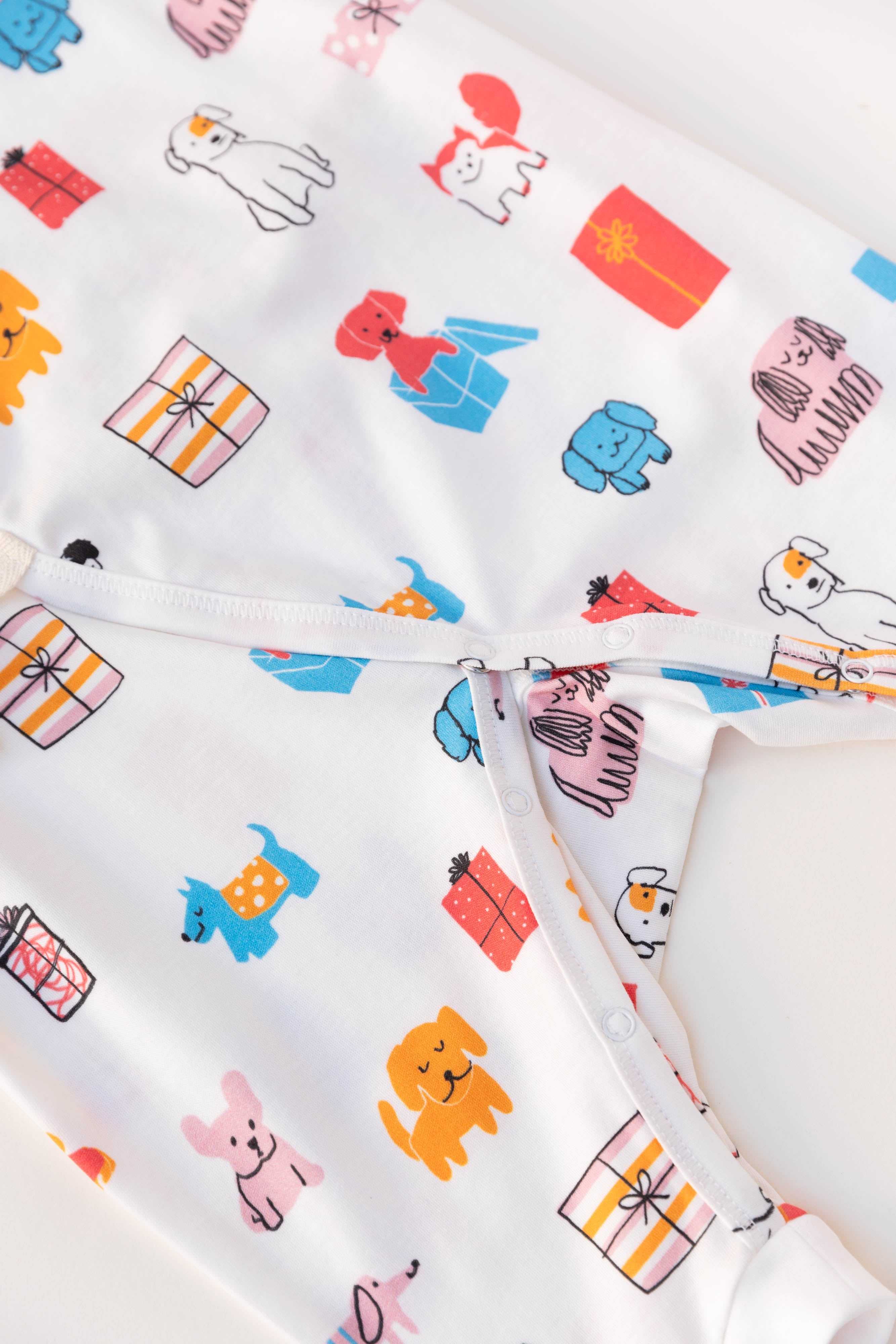 Puppy Party Baby Kimono Onesie | Milk & Baby