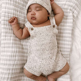 Luna + Luca Novelty Knit Baby Romper | Black Speckle Milk & Baby
