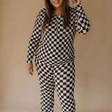Black Checkerboard | Women's Bamboo Pajamas