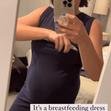 Little Breastfeeding Dress | Navy | Milk & Baby