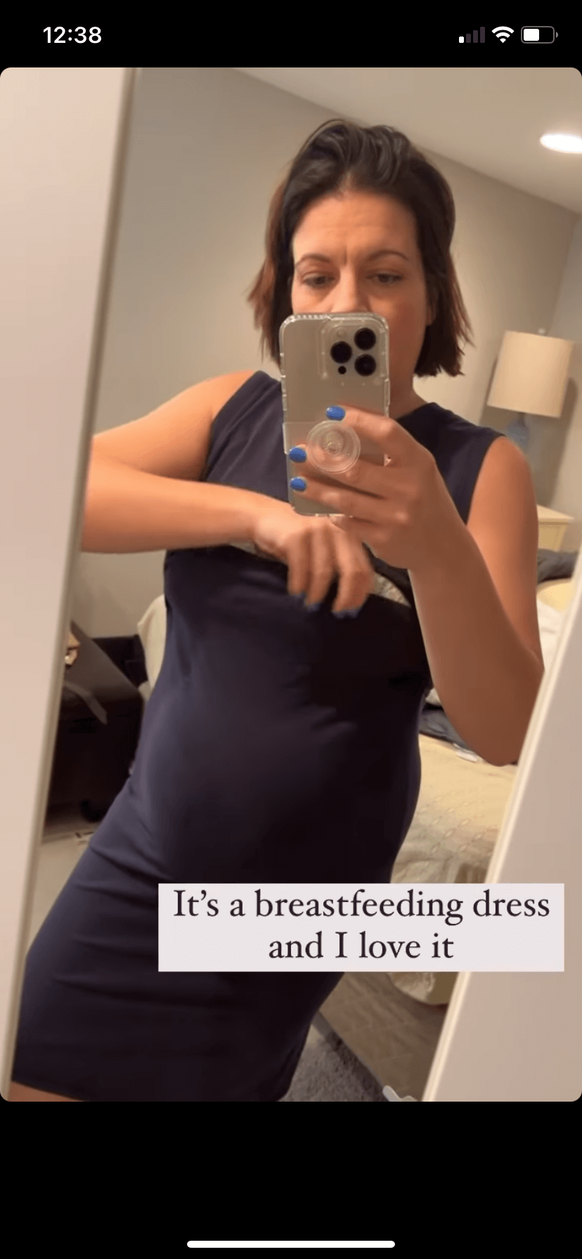 Little Breastfeeding Dress | Navy | Milk & Baby