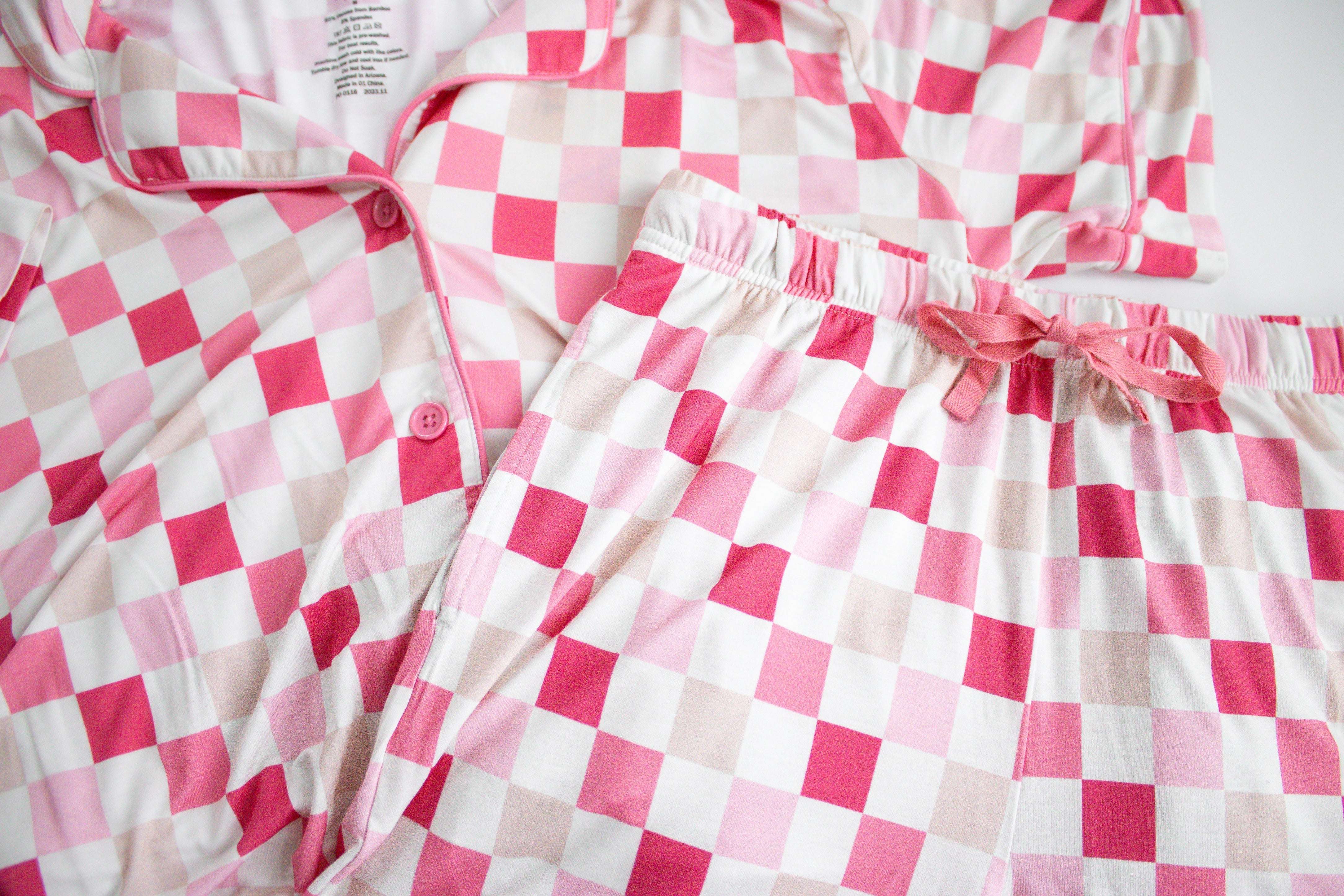 Dreamy Pink Checkers Women's Dream Set Milk & Baby