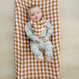 Gingham Muslin Changing Pad Cover | Milk & Baby