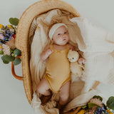 Yellow Bow Pointelle Tank Bodysuit | Milk & Baby