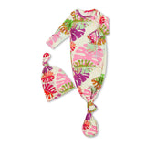 Botanical Bliss Knotted Gown & Hat | Milk & Baby