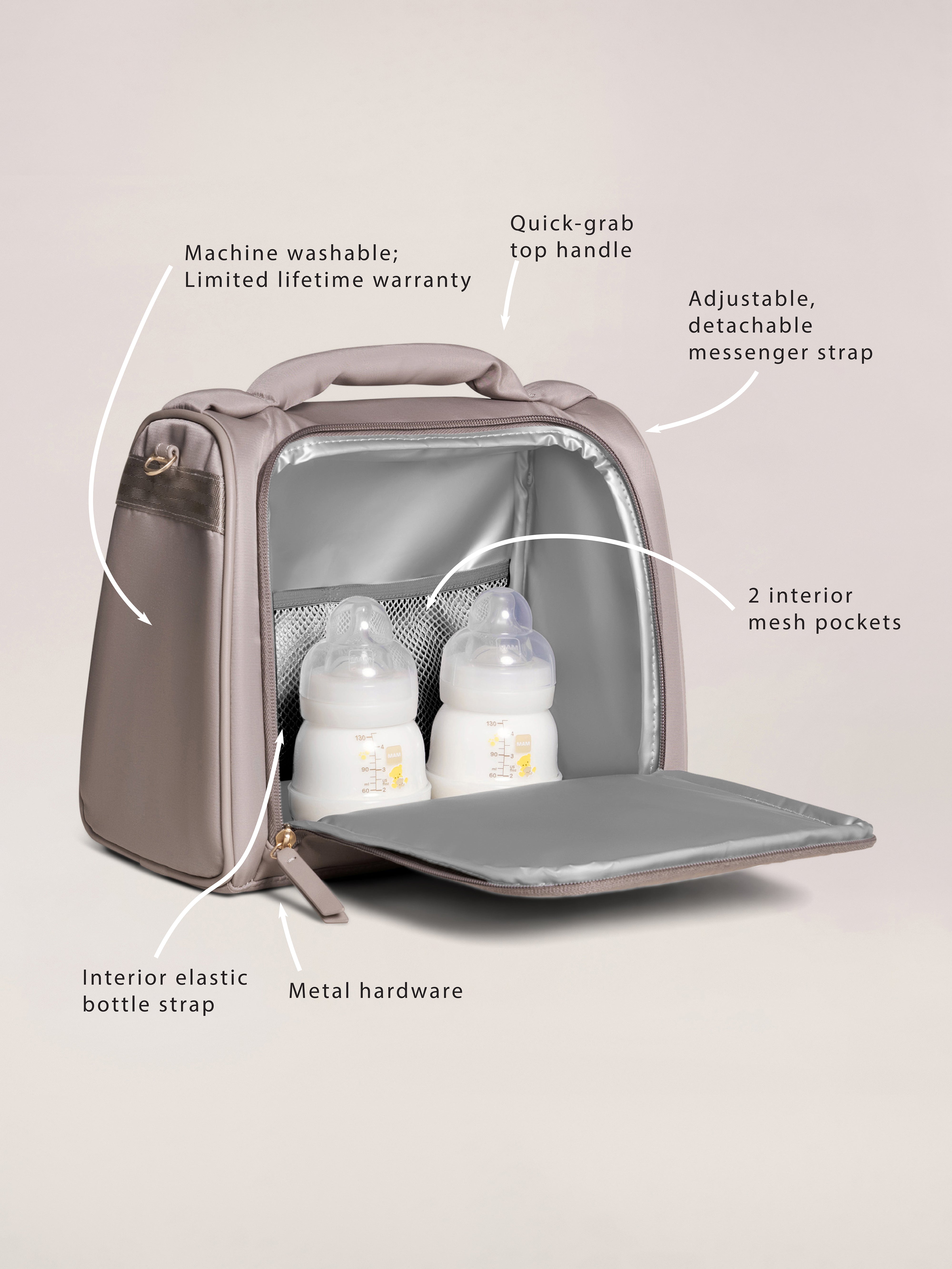 Witney Carson Insulated Bottle Bag | Cloud | Milk & Baby