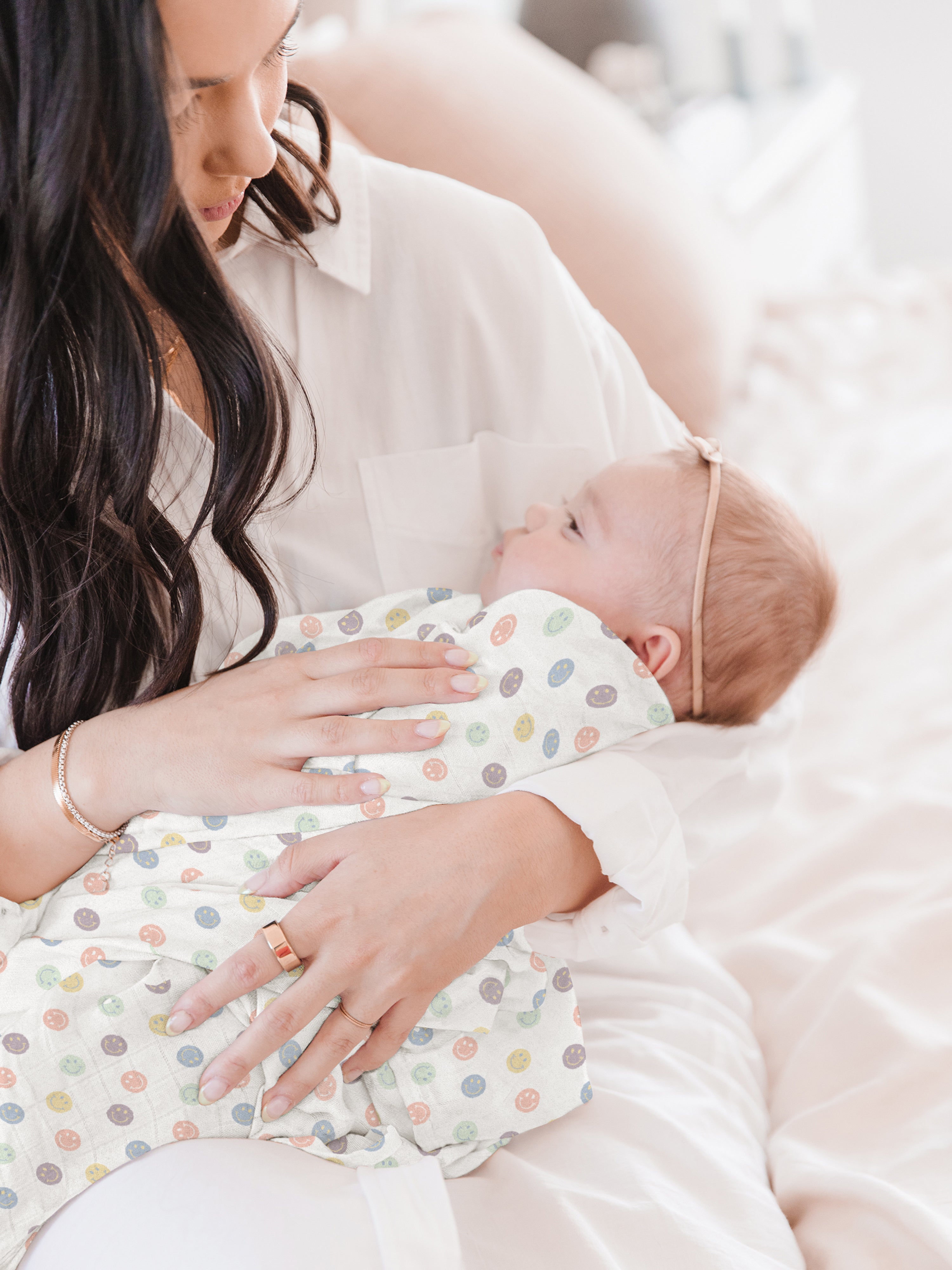 Swaddle Blanket Set | Happy Baby Vibes | Milk & Baby