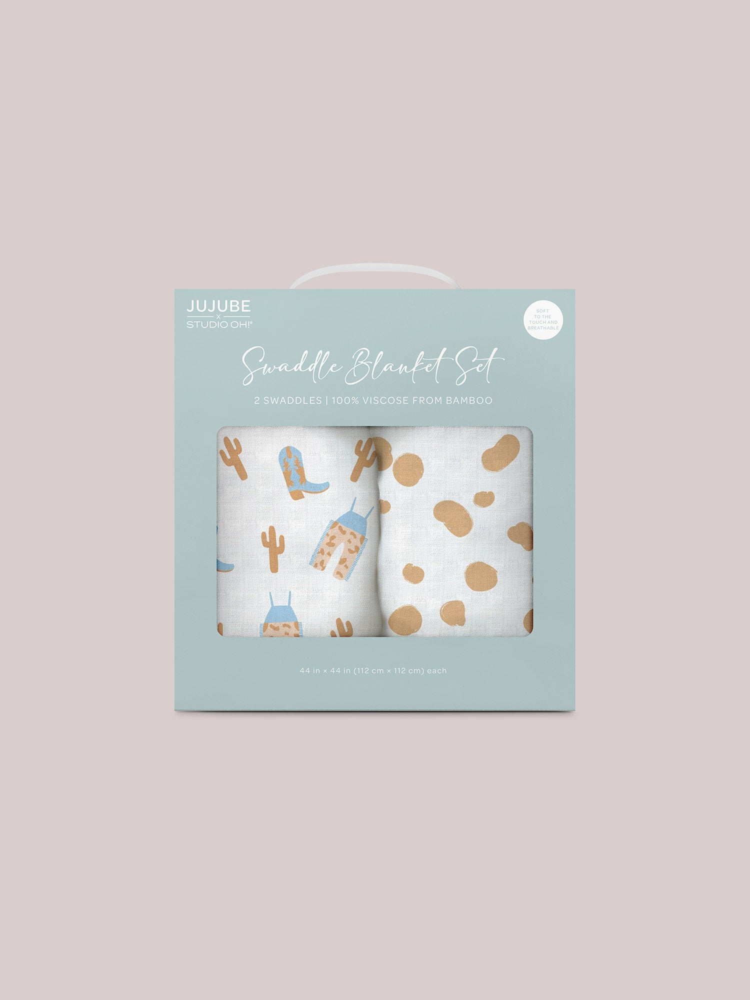 Swaddle Blanket Set | Howdy Partner Blue | Milk & Baby