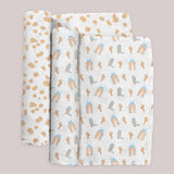 Swaddle Blanket Set | Howdy Partner Blue | Milk & Baby